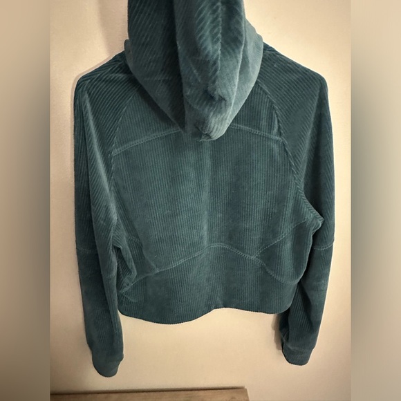 EUC Lululemon athletica Teal corduroy Scuba Hoodie SIZE XS/S - Picture 4 of 9